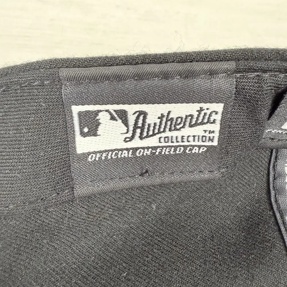 Chicago‎ White Sox Hat Cap Fitted Mens 7 1/8 Black MLB Baseball New Era On Field - Picture 8 of 11